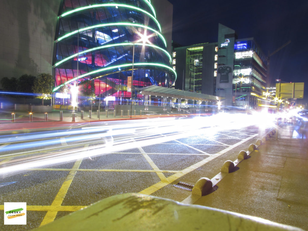 light trailing by Convention Centre, Dublin